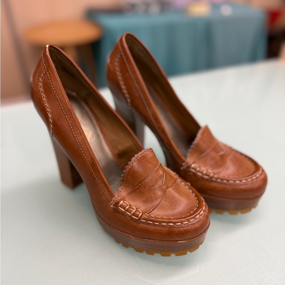 MIA Brown Women's Heeled Loafers
